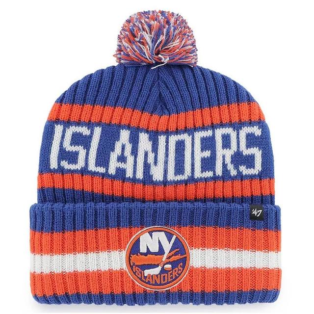 Mens 47 Royal New York Islanders Bering Cuffed Knit Hat with Pom Product Image