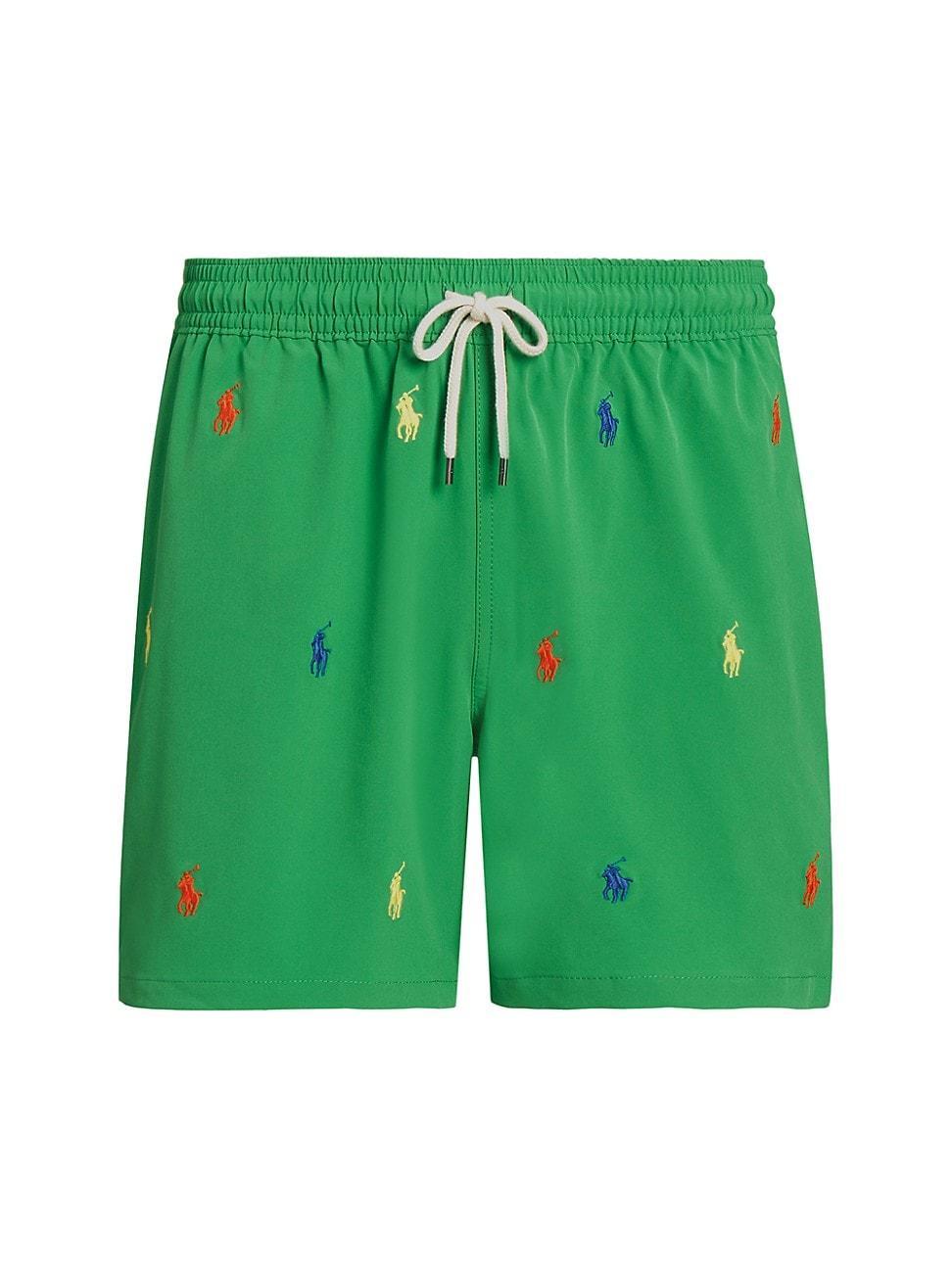 Mens Embroidered Pony Swim Trunks Product Image