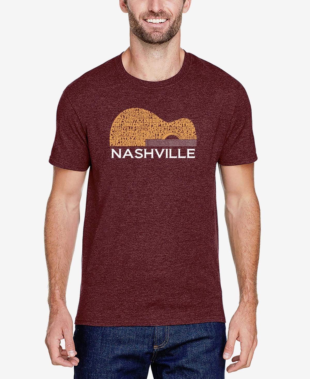 La Pop Art Mens Nashville Guitar Premium Blend Word Art T-shirt Product Image