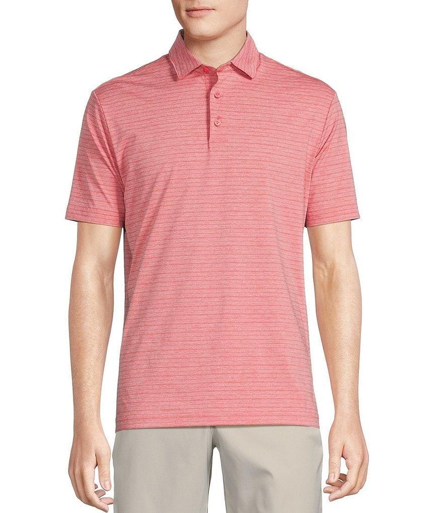 Cremieux Blue Label Performance Stretch Striped Short Sleeve Polo Shirt Product Image