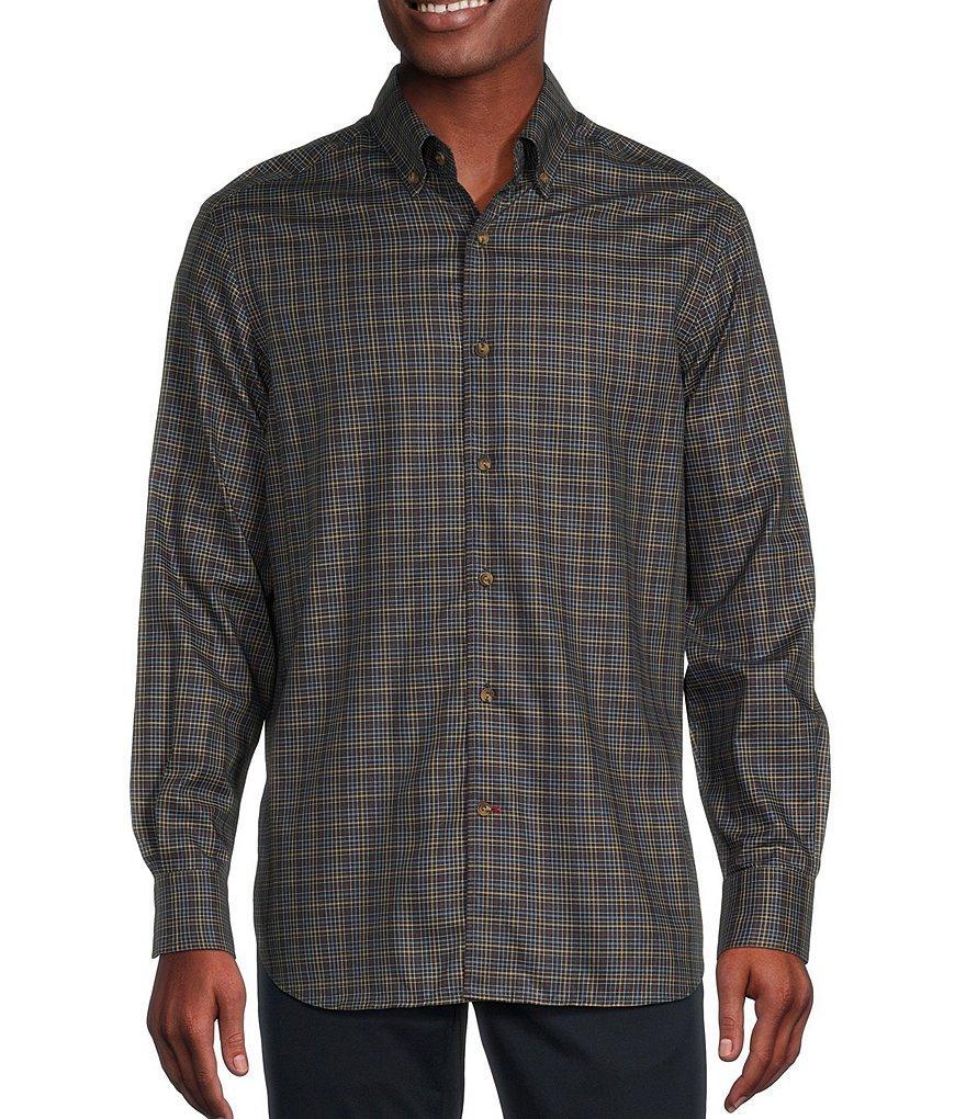 Cremieux Blue Label Plaid Heather Twill Long Sleeve Woven Shirt Product Image