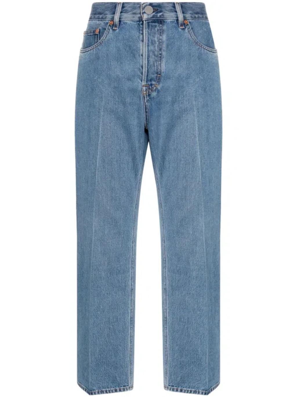 Low-rise Cropped Jeans In Blue product image