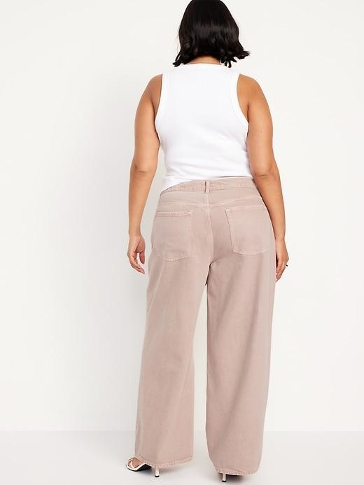 Mid-Rise Baggy Wide-Leg Jeans Product Image