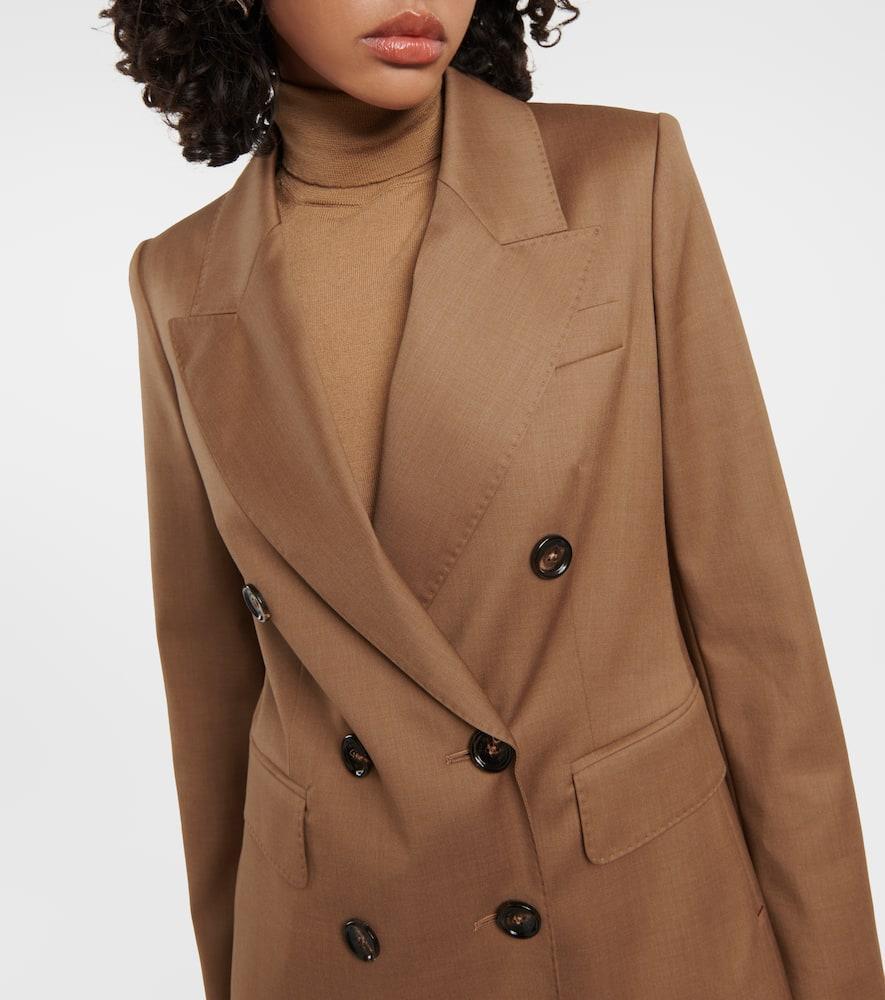 MAX MARA Double-breasted Long-sleeved Blazer In Camel Product Image