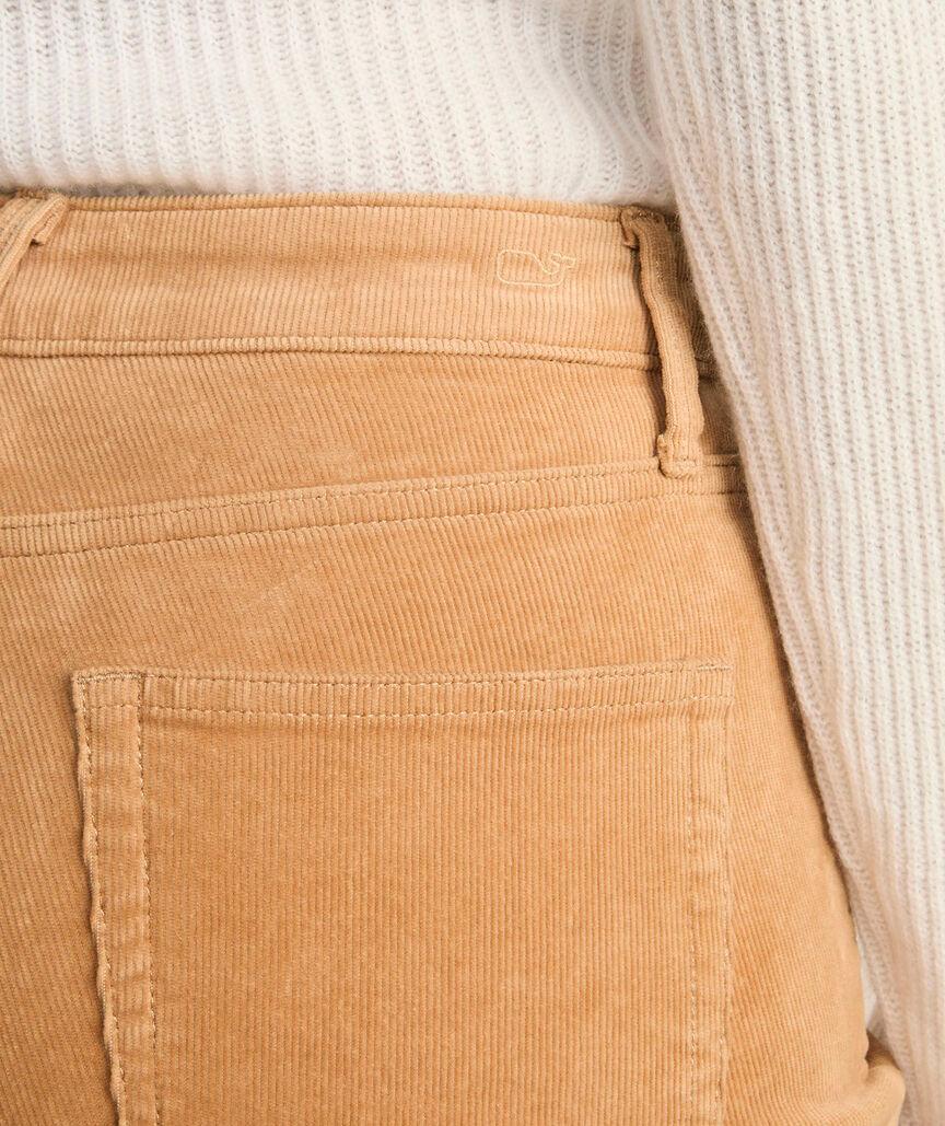 Kick Flare Mid-Rise Corduroy Pants Product Image