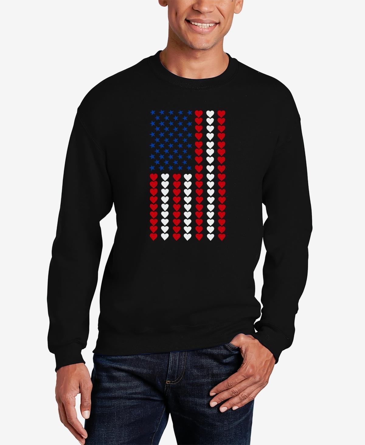 La Pop Art Heart Flag - Mens Word Art Crewneck Sweatshirt Product Image