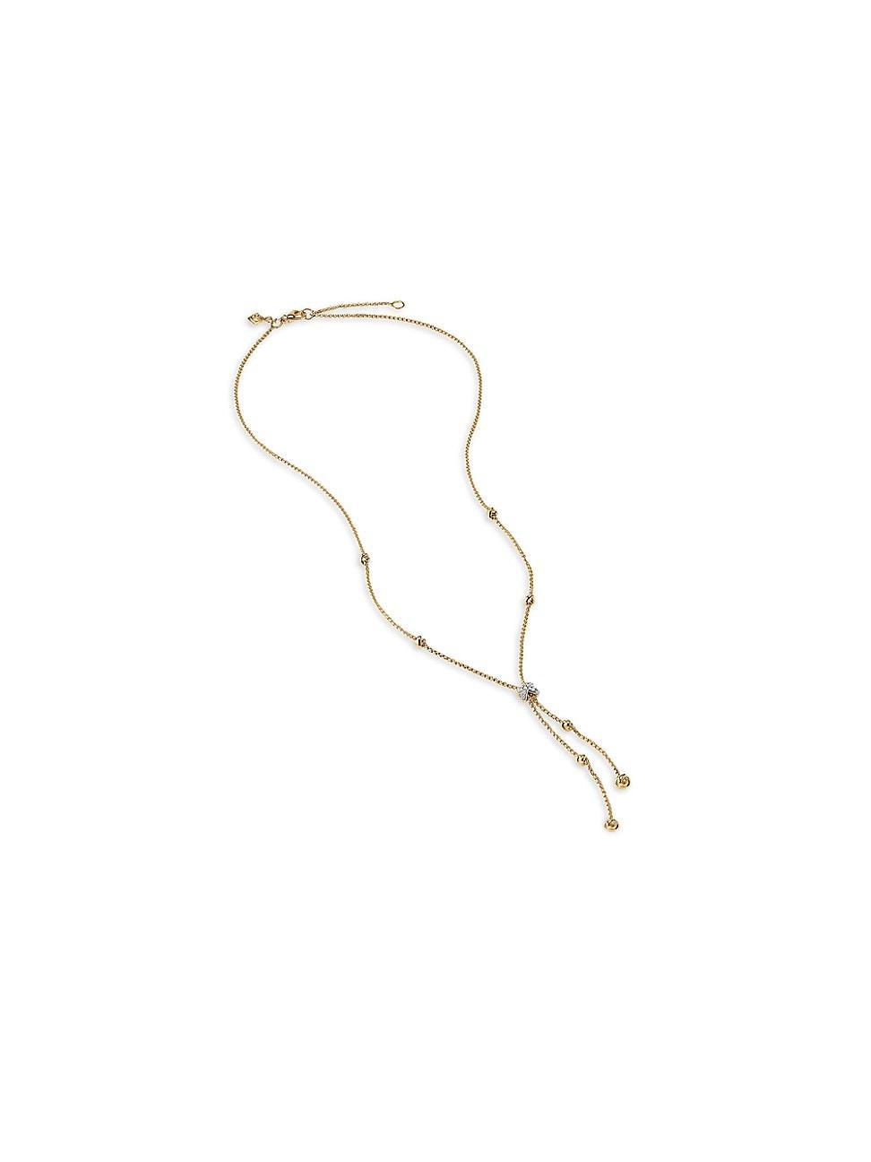 Womens Helena Y Necklace In 18K Yellow Gold With Diamonds Product Image