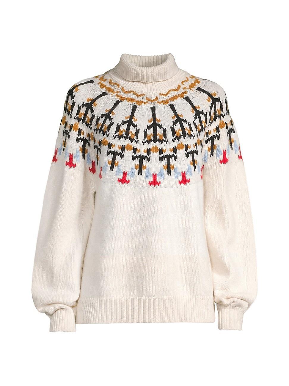 Womens Fair Isle Multicolor Turtleneck Product Image