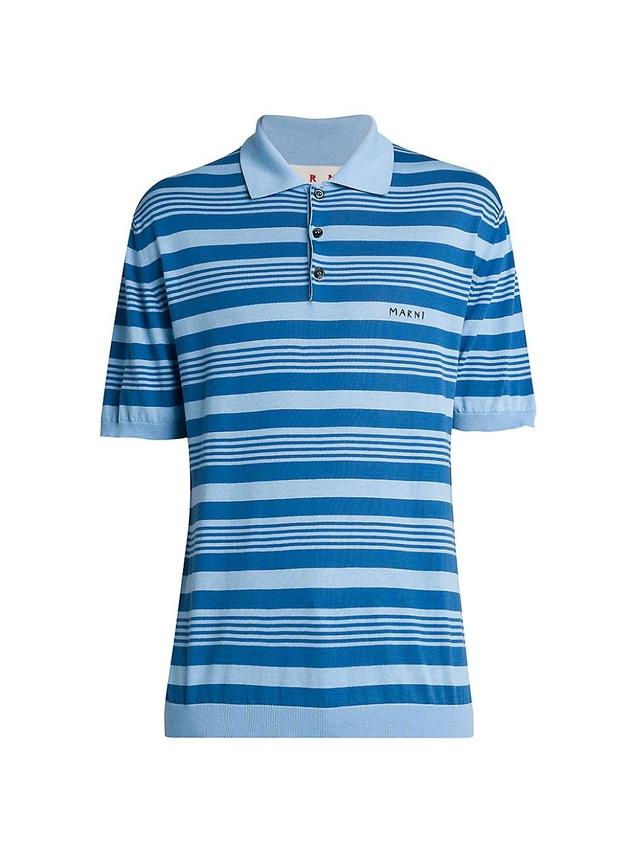 Mens Striped Polo Shirt Product Image