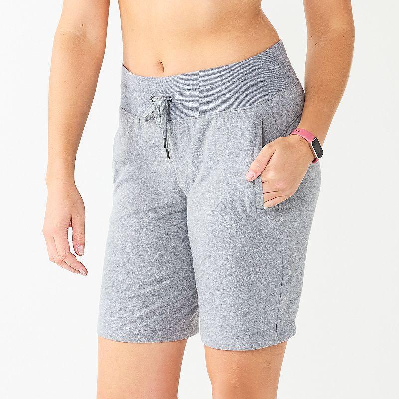 Womens Tek Gear Essential Bermuda Shorts Dark Grey Product Image