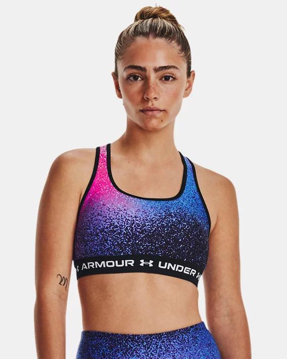 Womens Armour Mid Crossback Printed Sports Bra Product Image