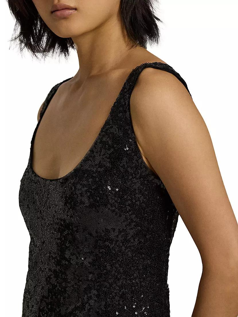 Sequined Scoopneck Maxi-Dress Product Image