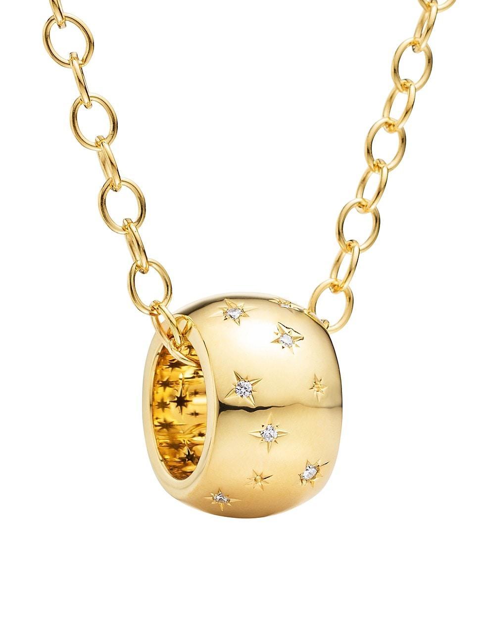 Womens CL White Cosmos 18K Yellow Gold & 0.4 TCW Diamond Necklace Product Image