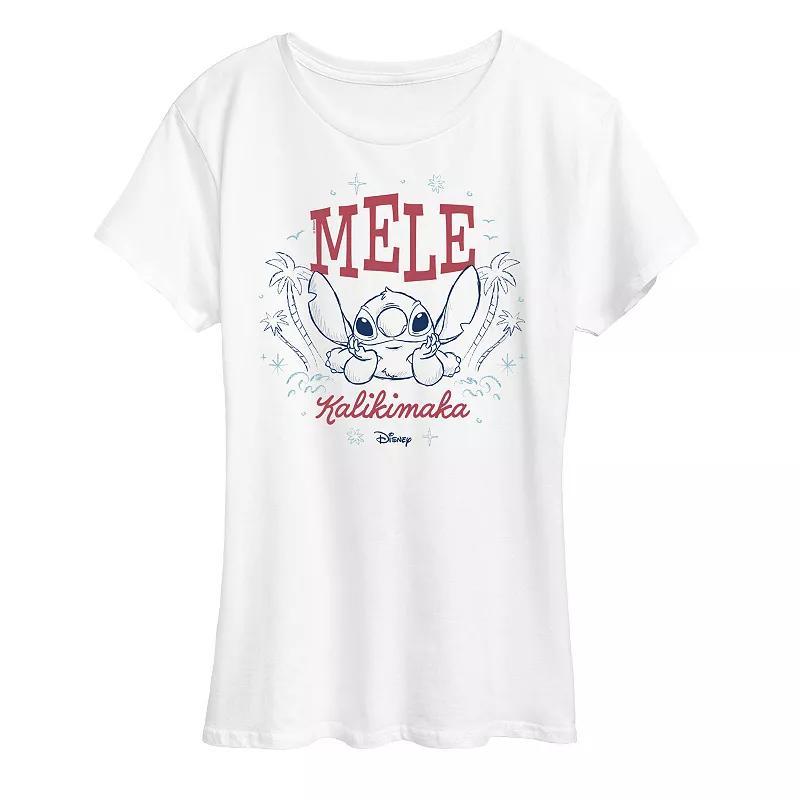 Disneys Lilo and Stitch Womens Mele Kalikimaka Graphic Tee Product Image