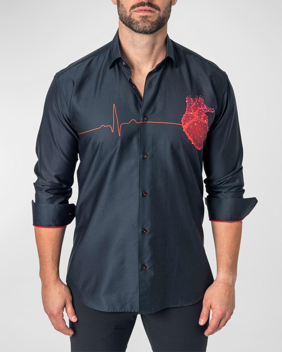 Maceoo Fibonacci Hiding Cotton Button-Up Shirt Product Image