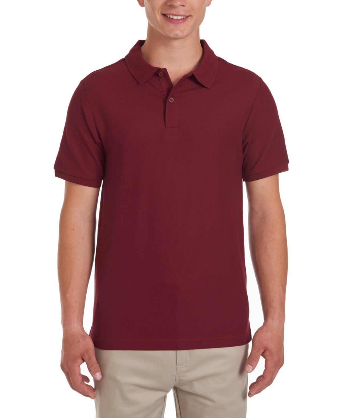 Nautica Young Men Uniform Short Sleeve Double Pique Polo Product Image