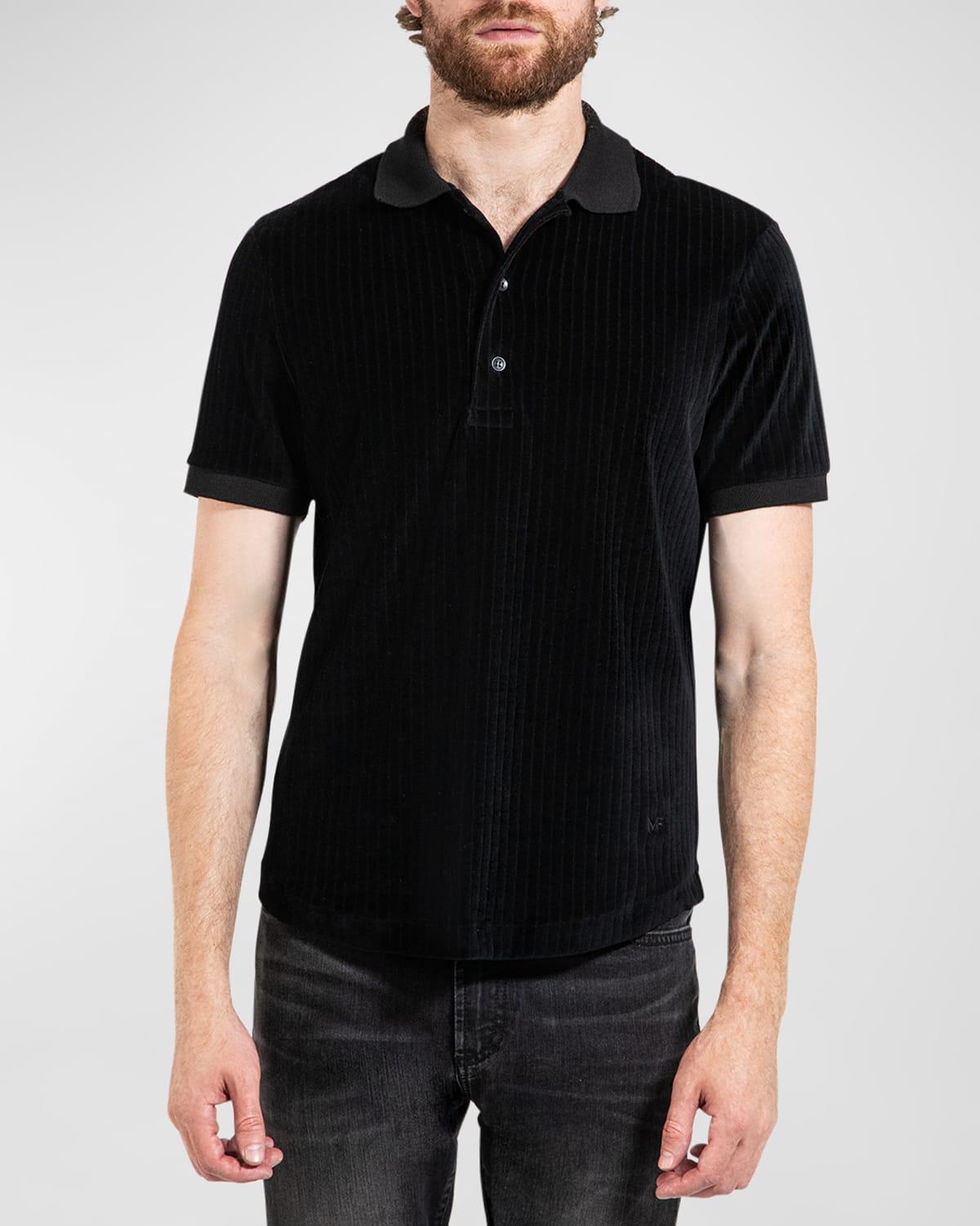 Mens Pierce Ribbed Velvet Polo Shirt Product Image