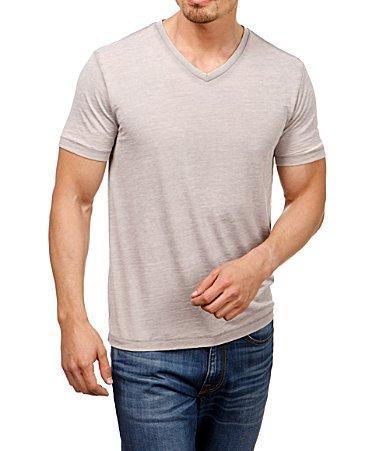 Lucky Brand Short Sleeve Burnout V-Neck T Product Image