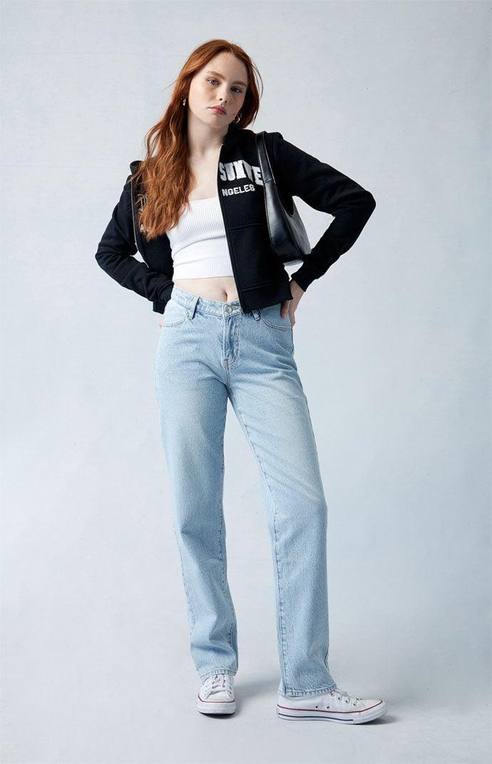 Women's Eco Light Indigo V-Dip Dad Jeans Product Image