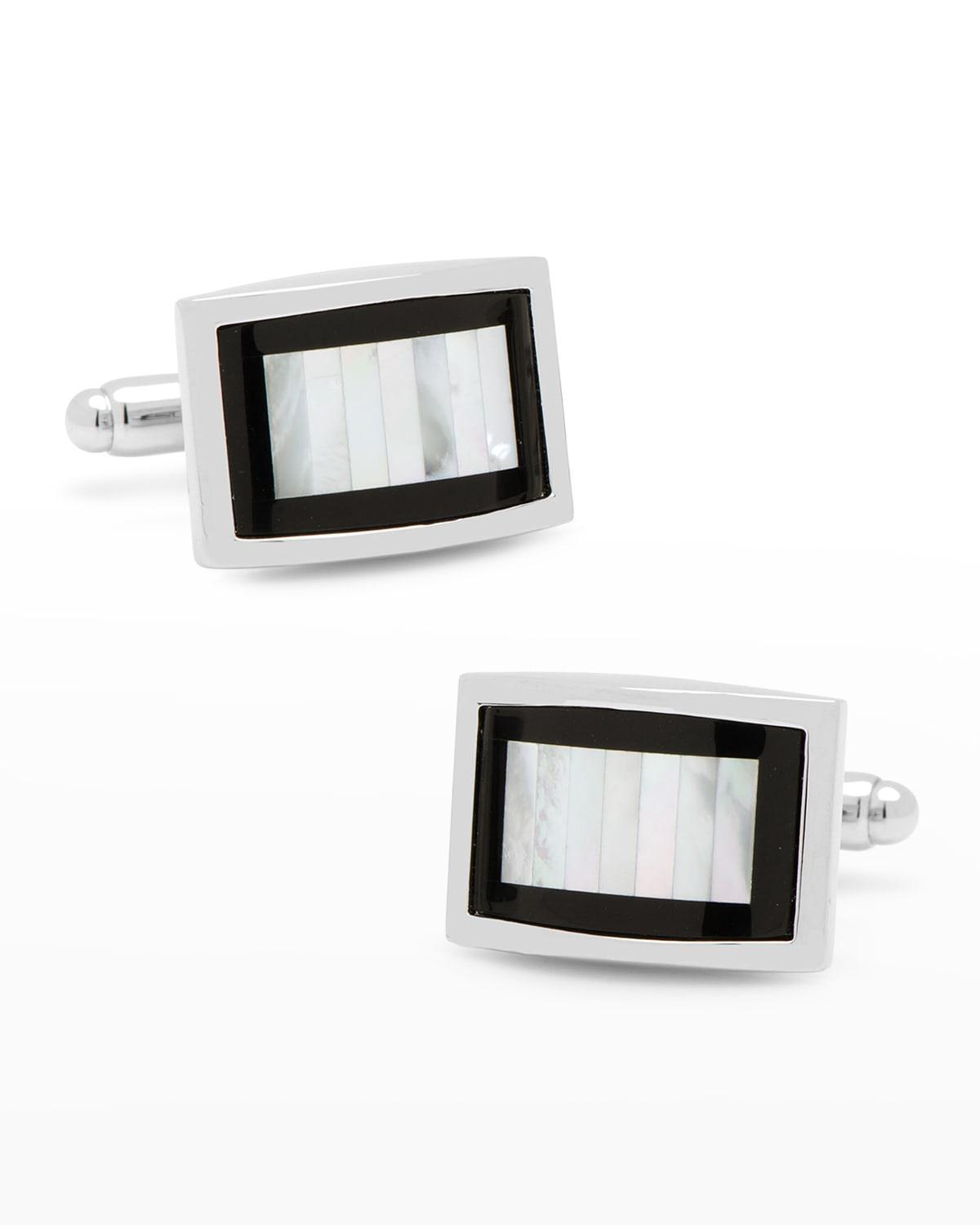 Onyx and Mother-of-Pearl Key Cufflinks Product Image