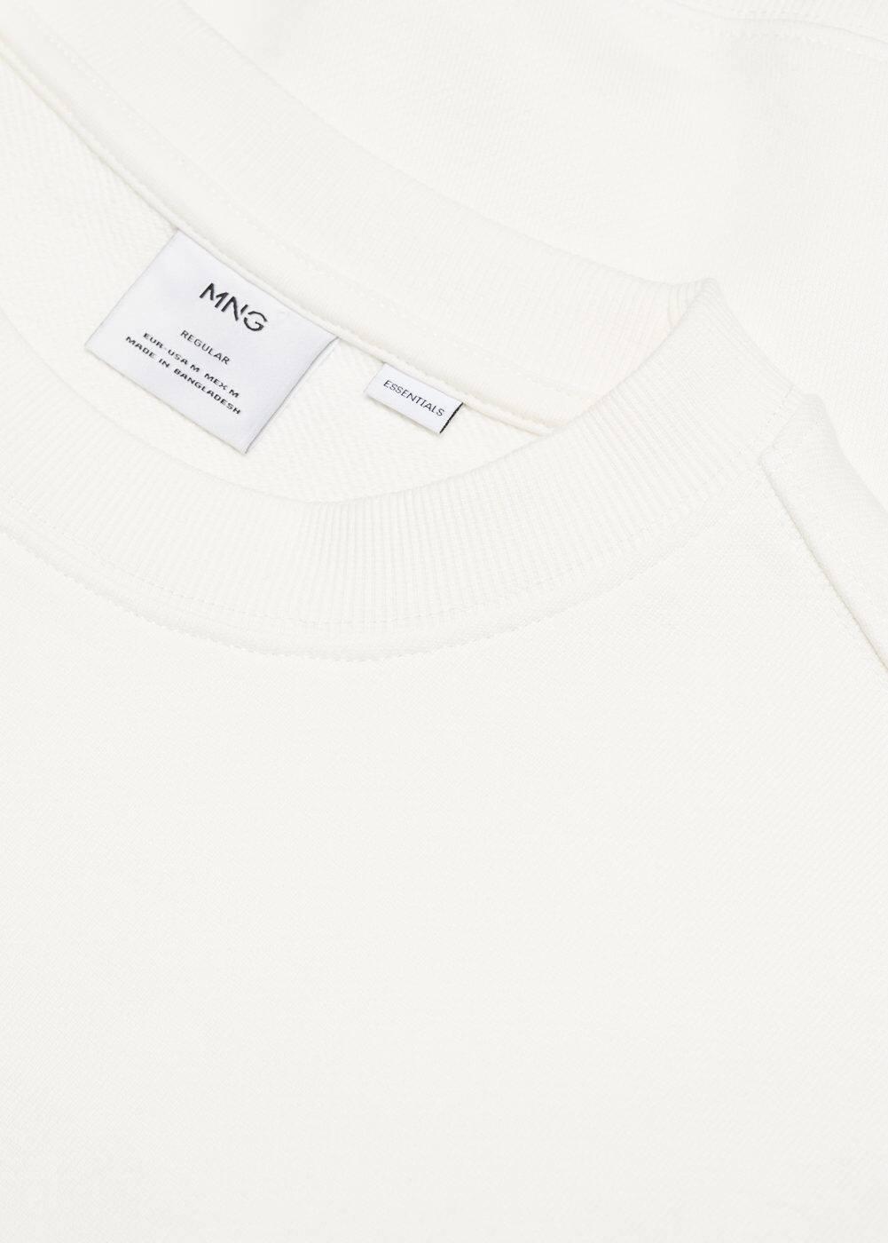 MANGO MAN - 100% cotton basic sweatshirt ecruMen Product Image