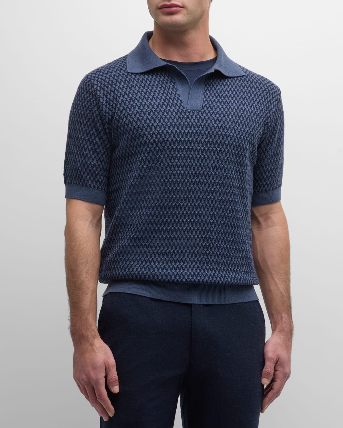 Mens Jacquard Polo Sweater Product Image