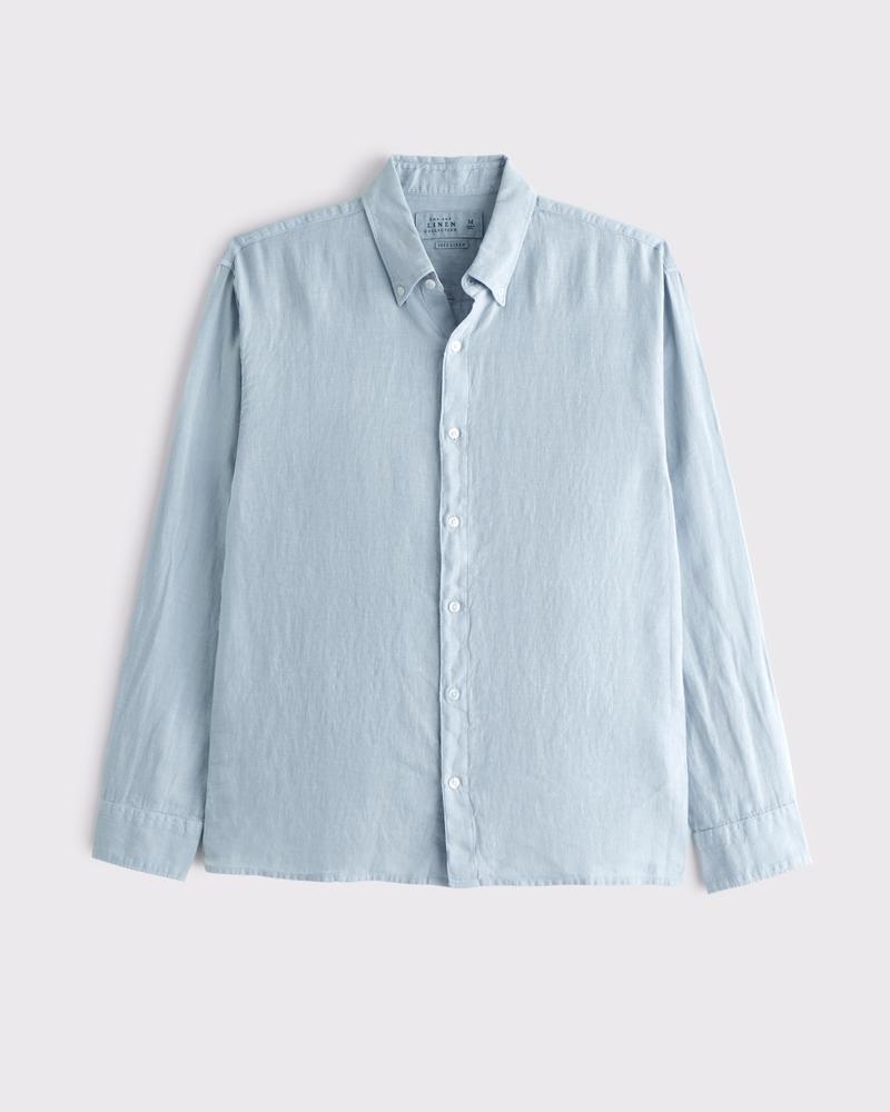 Linen Button-Up Shirt Product Image