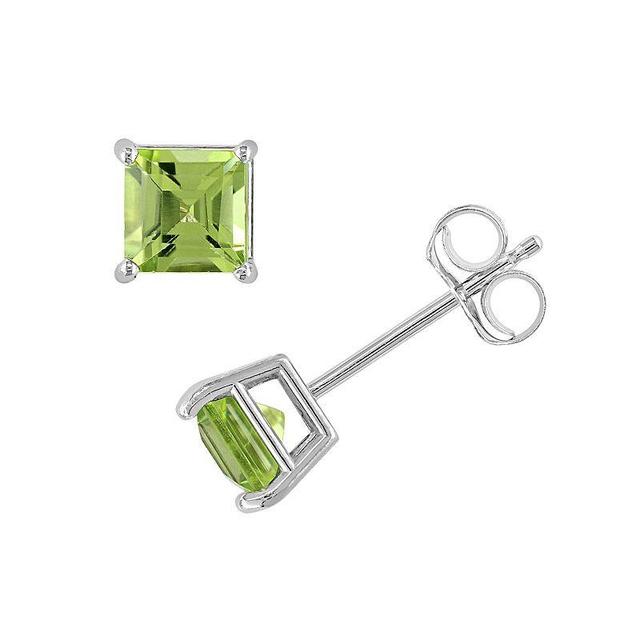 Stella Grace 14k White Gold Peridot Stud Earrings, Womens, Green Product Image