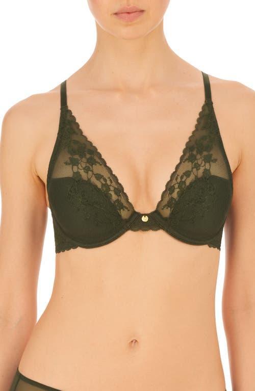 Natori Cherry Blossom Convertible Contour Underwire (Night Blue) Women's Bra Product Image