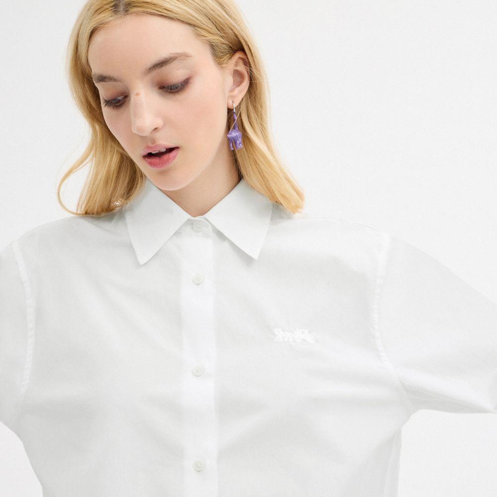 Cropped Button Up Shirt Product Image