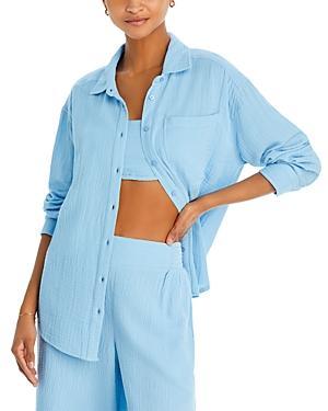 Echo Gauze Boyfriend Shirt Swim Cover-Up Product Image