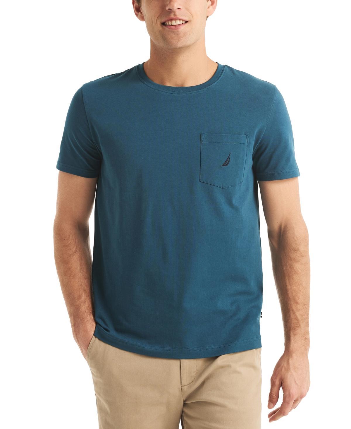 Nautica Mens Classic-Fit Solid Crew Neck Pocket T-Shirt Product Image