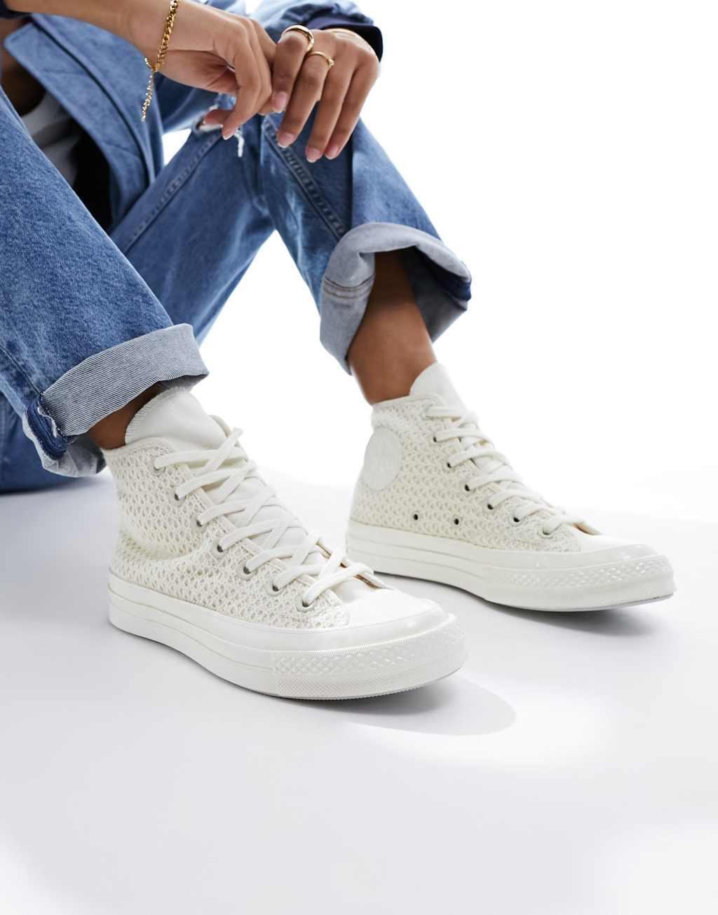 Converse Chuck 70 textured sneakers in white product image