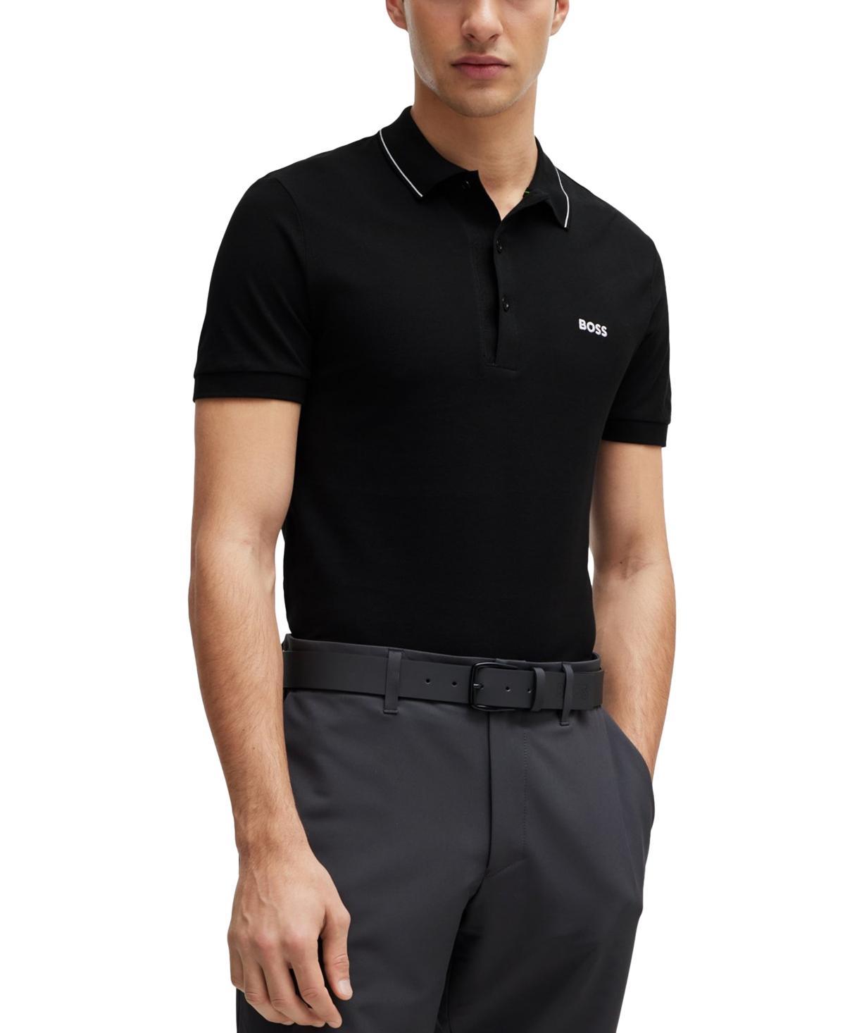 Boss by Hugo Boss Mens Tonal Logo Slim-Fit Polo Shirt Product Image