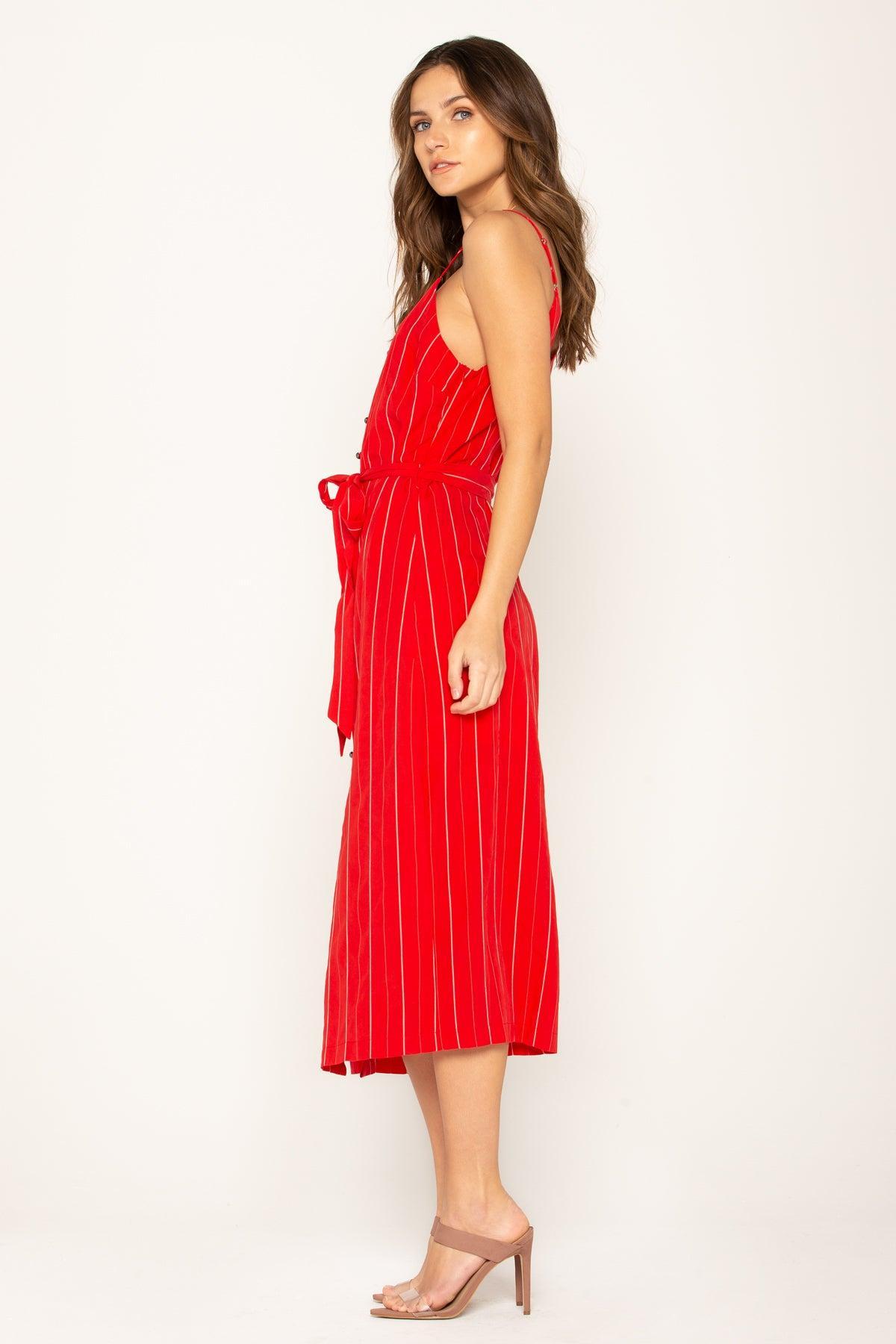 Modern Love Striped Midi Dress Female Product Image