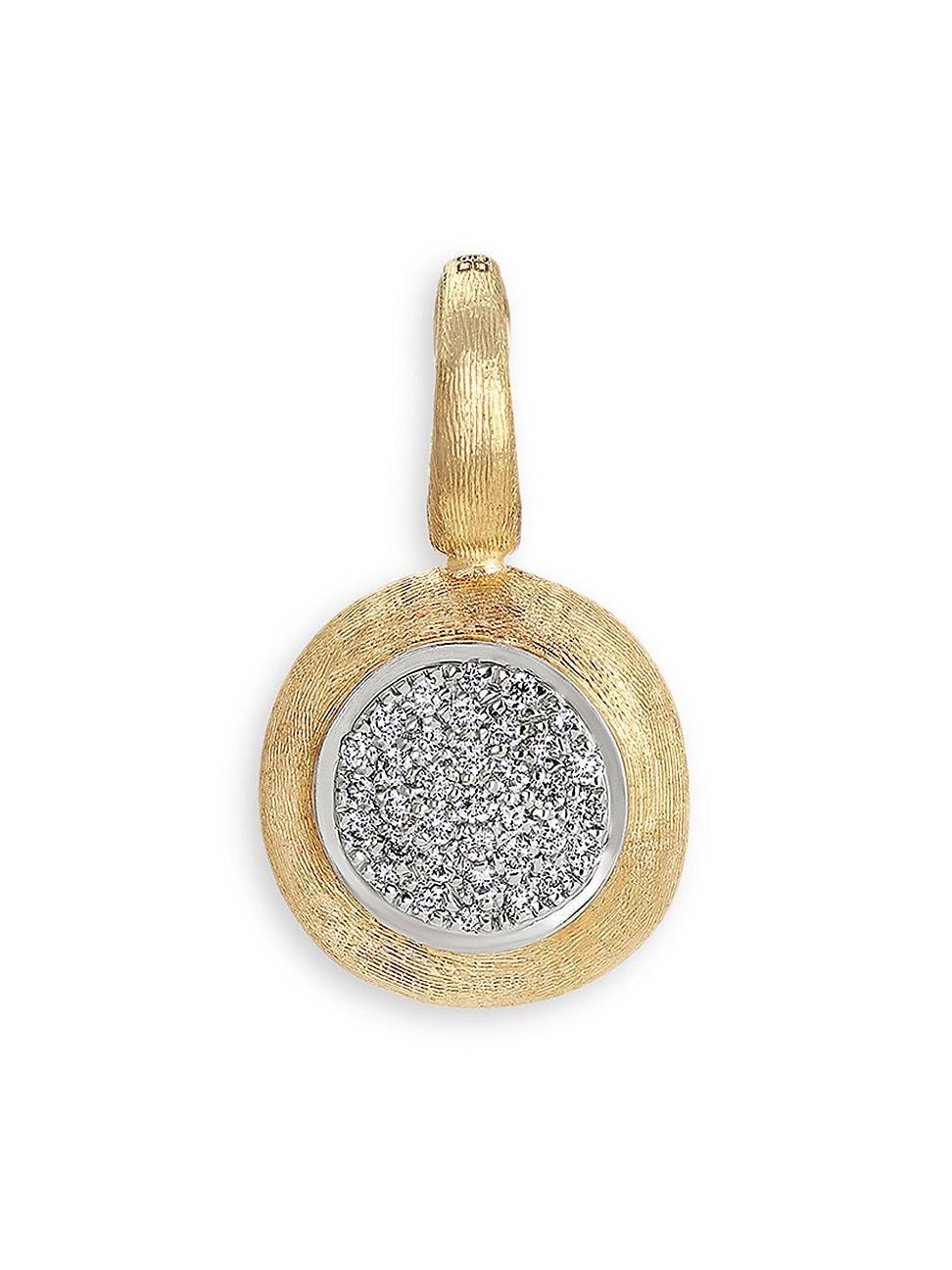 Womens Jaipur Two-Tone 18K Gold & Diamond Pendant Product Image