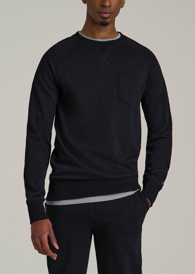 Wearever 2.0 French Terry Crewneck Sweatshirt for Tall Men in Black Male Product Image