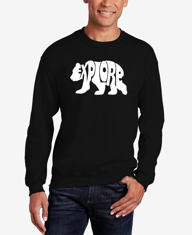 La Pop Art Explore - Mens Word Art Crewneck Sweatshirt Product Image