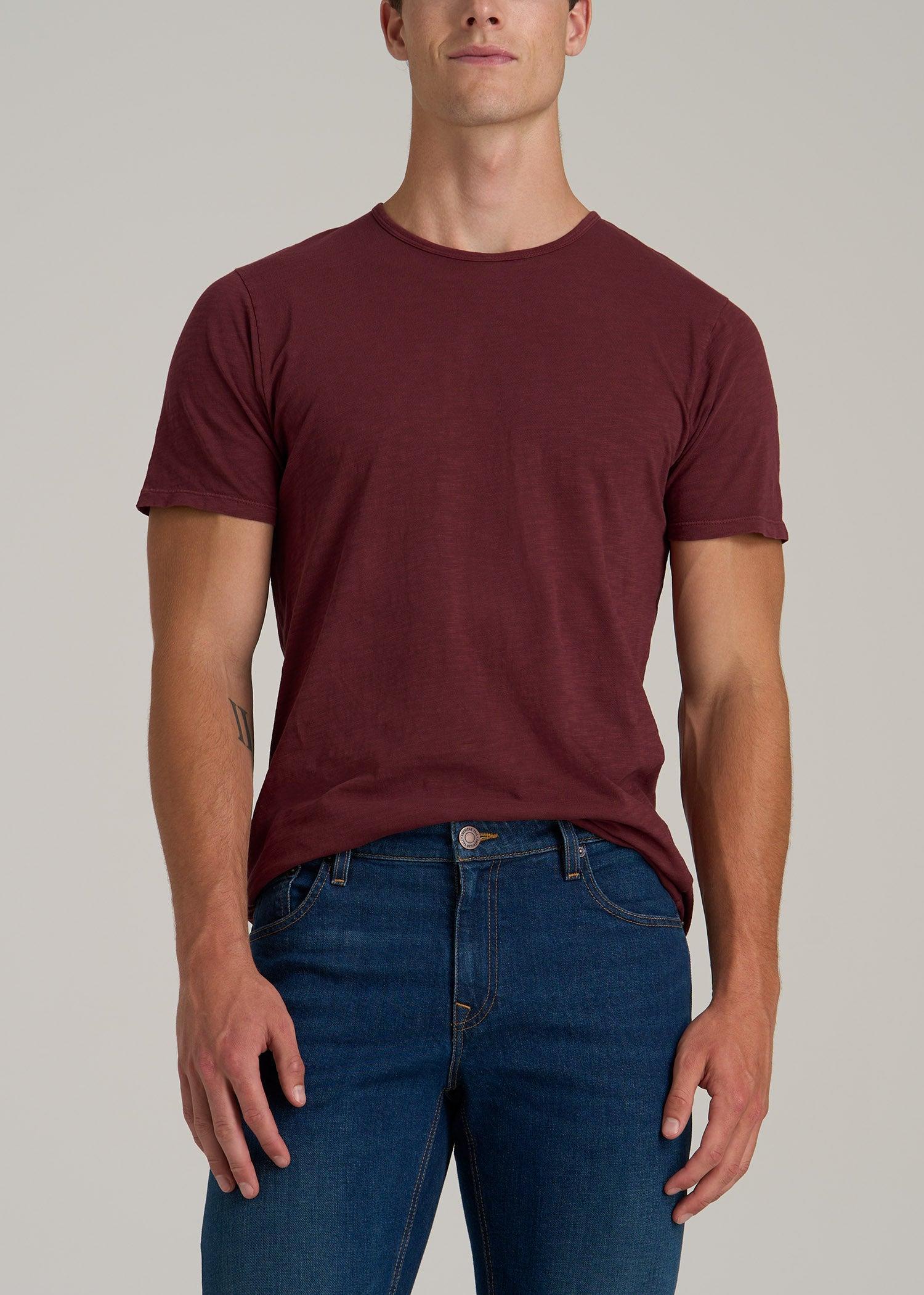 REGULAR-FIT Slub Tee in Red Ochre - Tall Men's Shirts Male Product Image