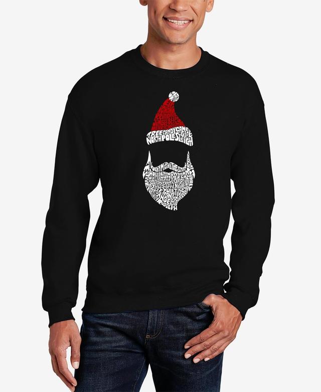 La Pop Art Mens Santa Claus Word Art Crewneck Sweatshirt Product Image