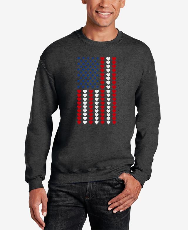 La Pop Art Heart Flag - Mens Word Art Crewneck Sweatshirt Product Image