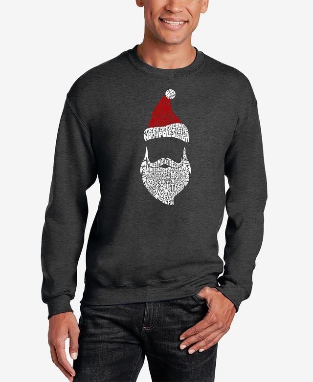 La Pop Art Mens Santa Claus Word Art Crewneck Sweatshirt Product Image