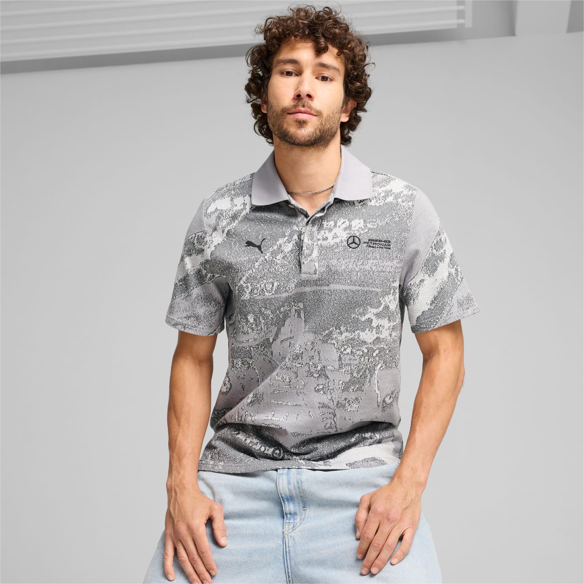 Mercedes-AMG Petronas F1® Men's Jacquard Polo Product Image