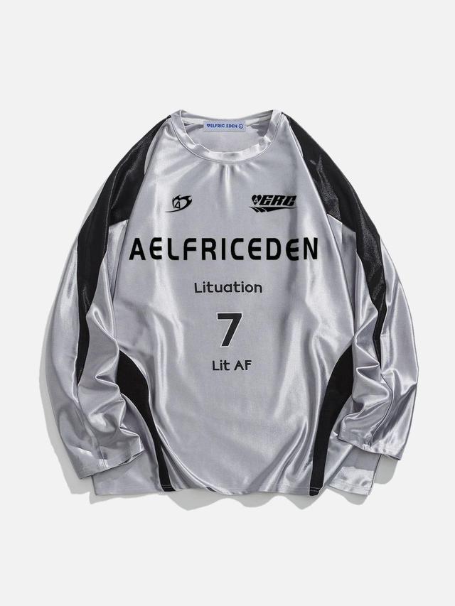 Aelfric Eden Silver Patchwork Sweatshirt Product Image