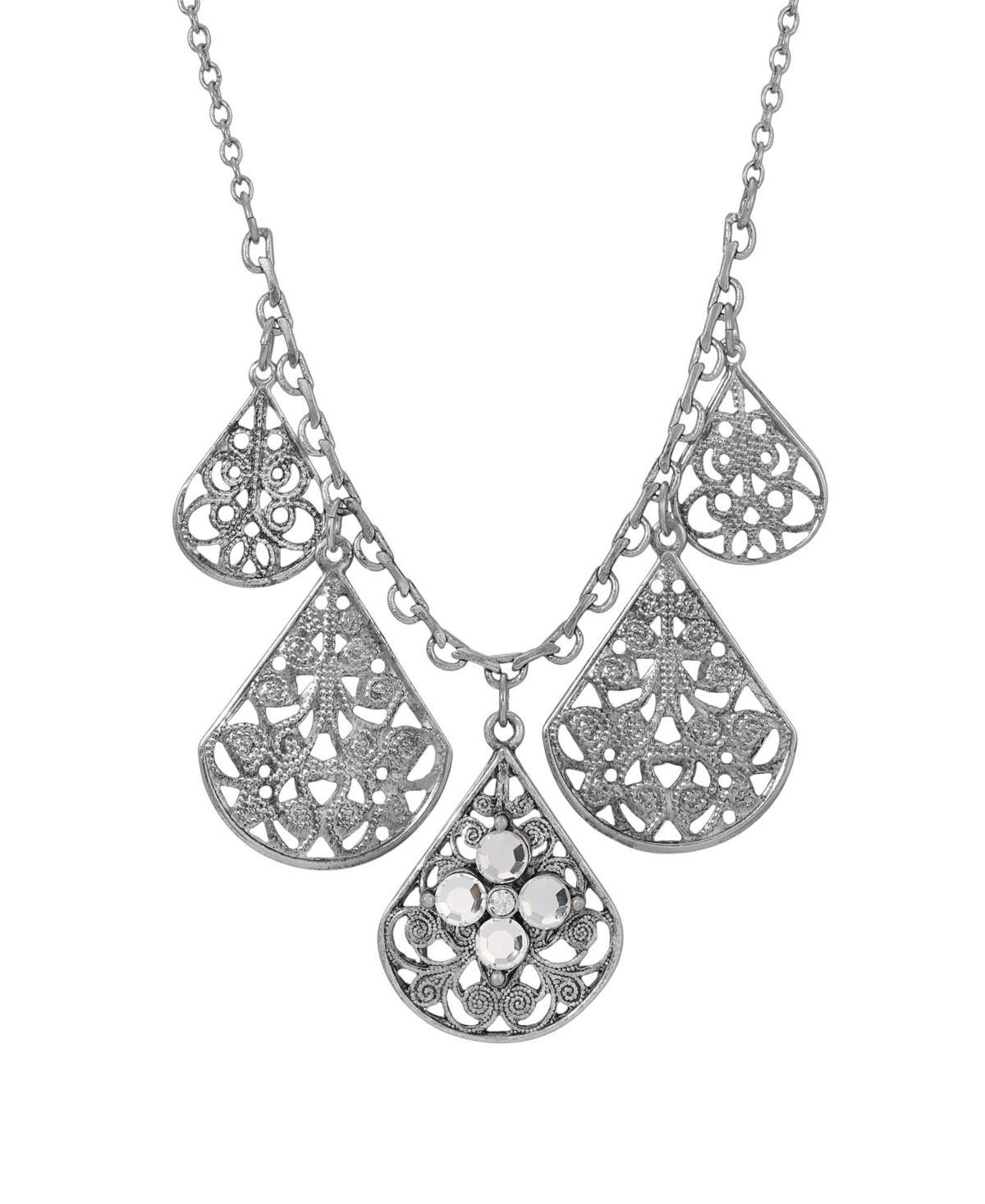 2028 Flower Multi Teardrop Necklace Product Image