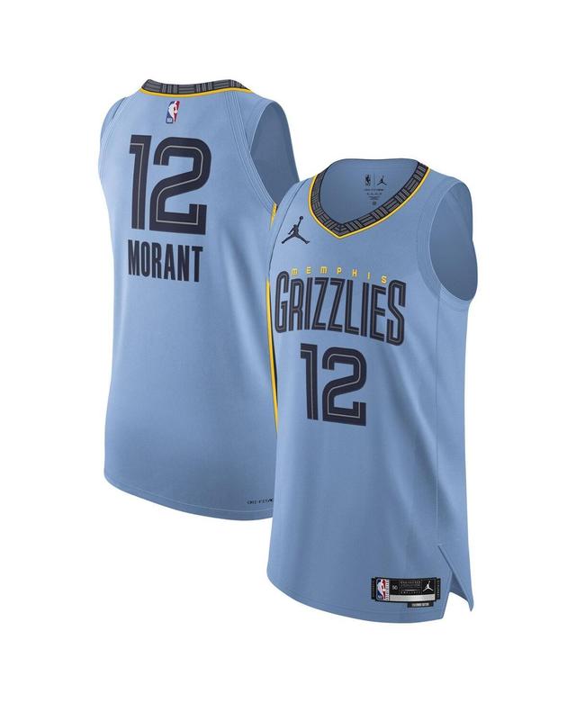 Mens Jordan Ja Morant Light Blue Memphis Grizzlies Authentic Player Jersey - Statement Edition - Light Blue Product Image