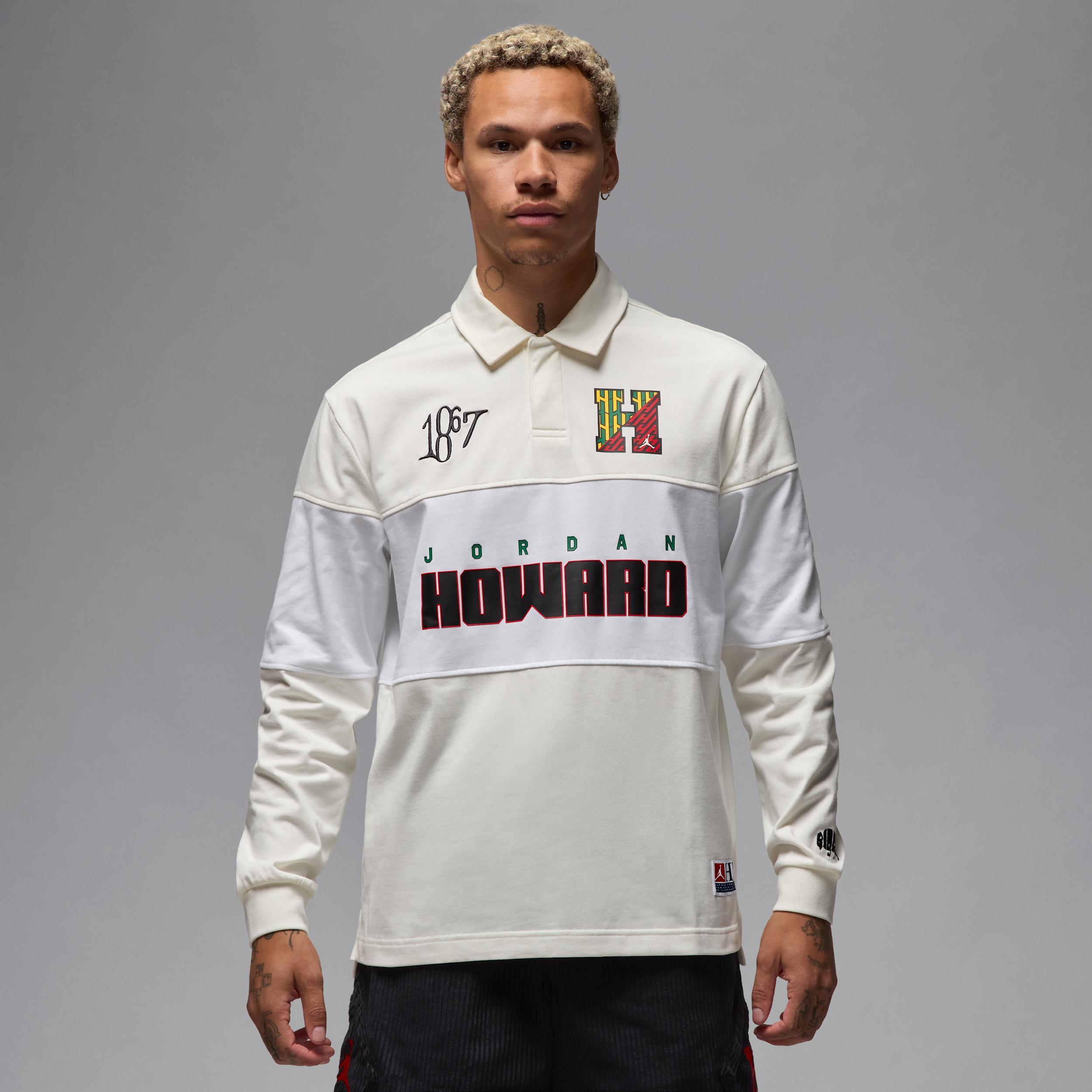 Mens Jordan x Howard University Long-Sleeve Rugby Top Product Image