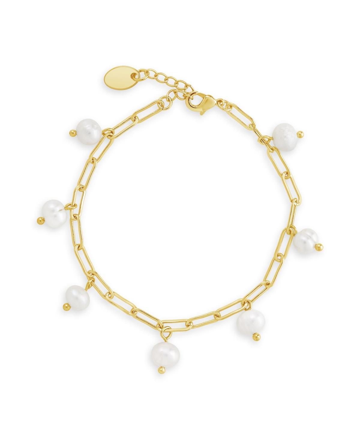 Sterling Forever Dangling Baroque Pearl Bracelet Product Image