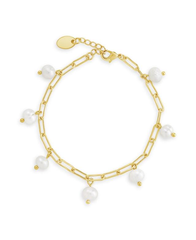 Sterling Forever Dangling Baroque Pearl Bracelet Product Image