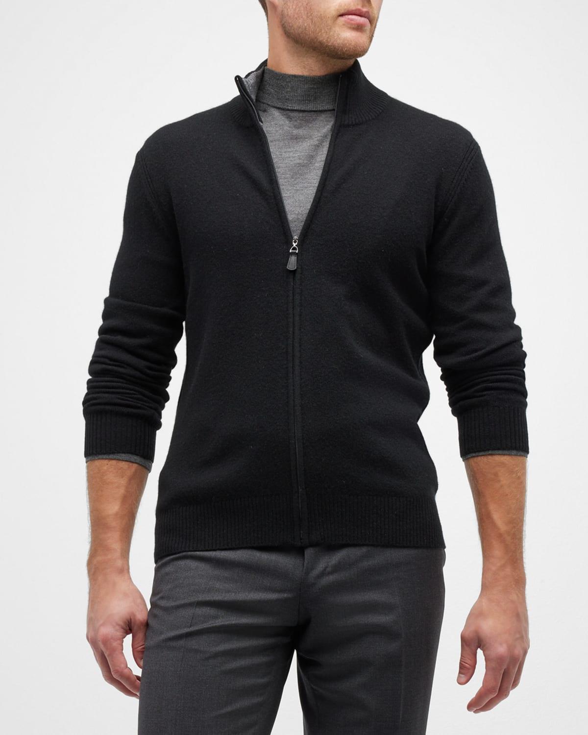 Mens Cashmere Full-Zip Sweater Product Image